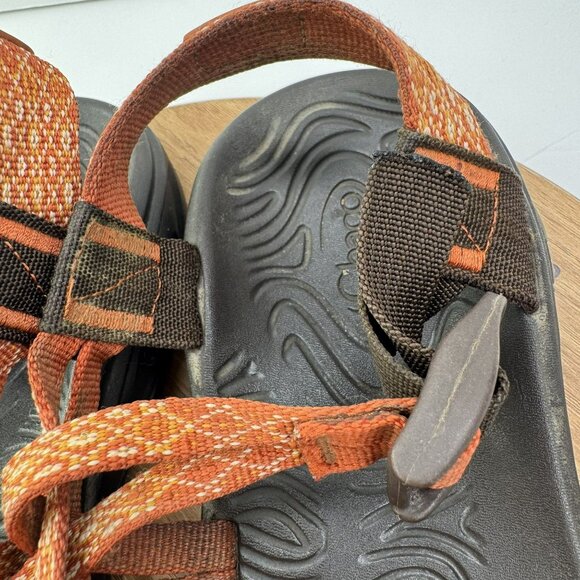 Chaco Womens Z/Cloud Sandals‎ W9 Adjustable Straps Orange Brown Durable Outdoor - Picture 8 of 8